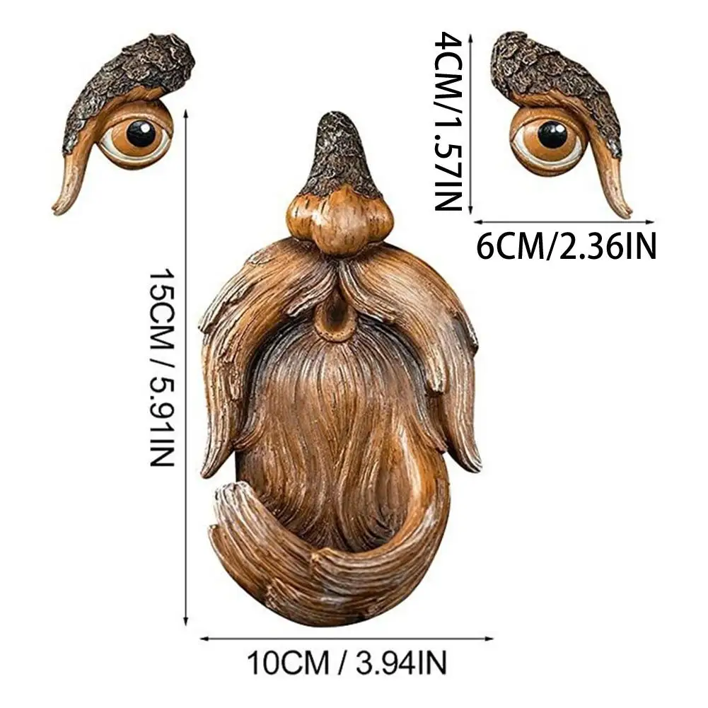 Garden Statue Garden Decoration Funny Old Man Tree Face Hugger Garden Art Outdoor Tree Amusing Old Man Face Sculpture Whimsical Garden Decoration