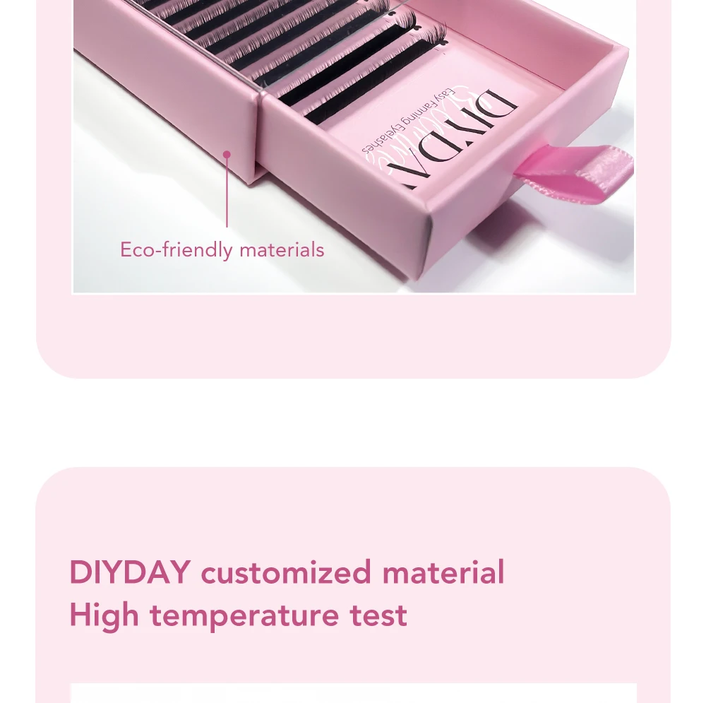 DIYDAY Easy Fanning Eyelash Extension Matte Black Camellia Lashes Extensions Soft Mink Easy Fan Volume False Eyelashes Supplies
