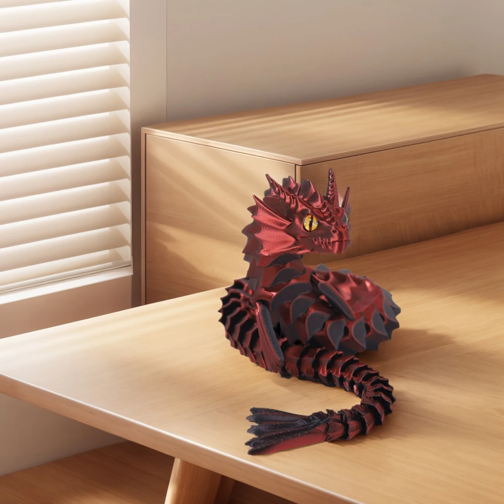 Executive Desk Toys Articulated Dragon Fidget Toy Flexible Joints Dragon Figurine Home Office Decor