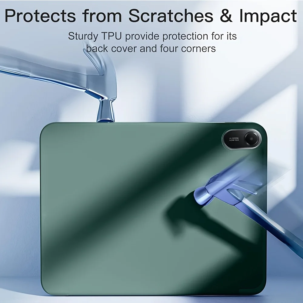 Premium PU Leather Flip Stand Smart Cover with Soft Silicone Back Shell