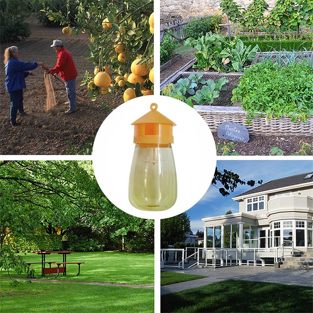 Fruit Fly Trap Fly Trap Insect Traps Insect Catcher Wasp Trap 1pcs Wasp Trap Fruit Fly Flies Insect Bug Hanging Honey-trap Catcher Killer No-poison Hanging Tree Pest Control