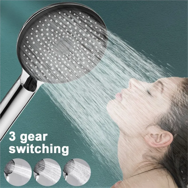 

Three-Level Rain Adjustable Large Panel Pressurized Shower Head Large Rain Handheld Rain Shower Head Bathroom Accessories