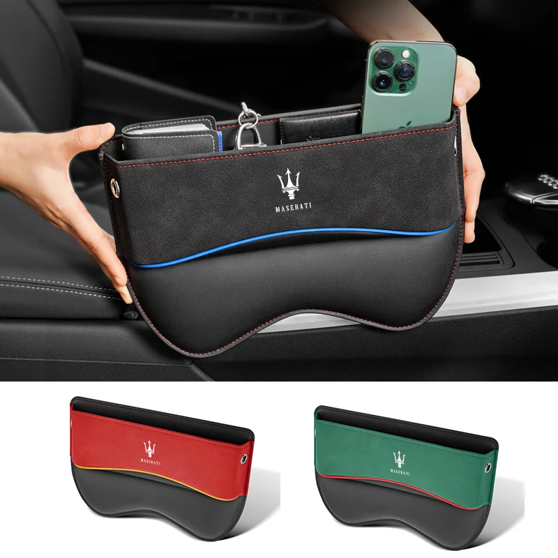 

Auto Parts Car Seat Crevice Storage Box Suede Leather For Maserati Levante Ghibli GranTurismo Coupe Quattroporte Spyder Series