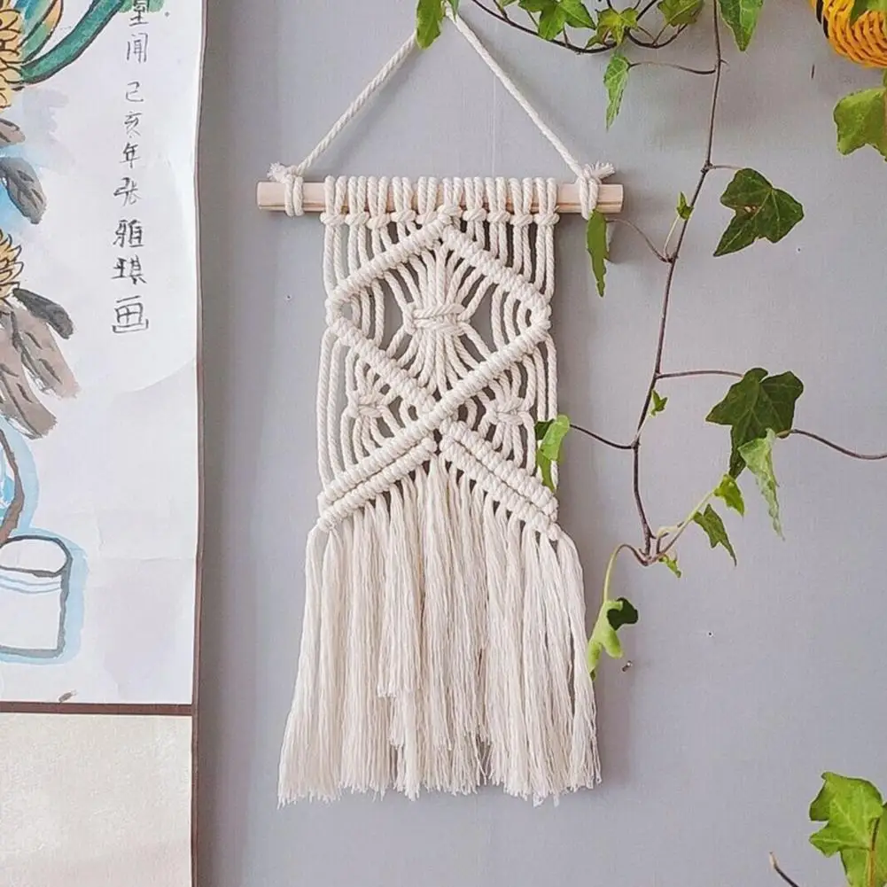Macrame Wall Hanging Boho Tapestry Woven Bohemian Wall Decor Handmade Weaving Landscaping Wall Tapestry decoración hogar 3