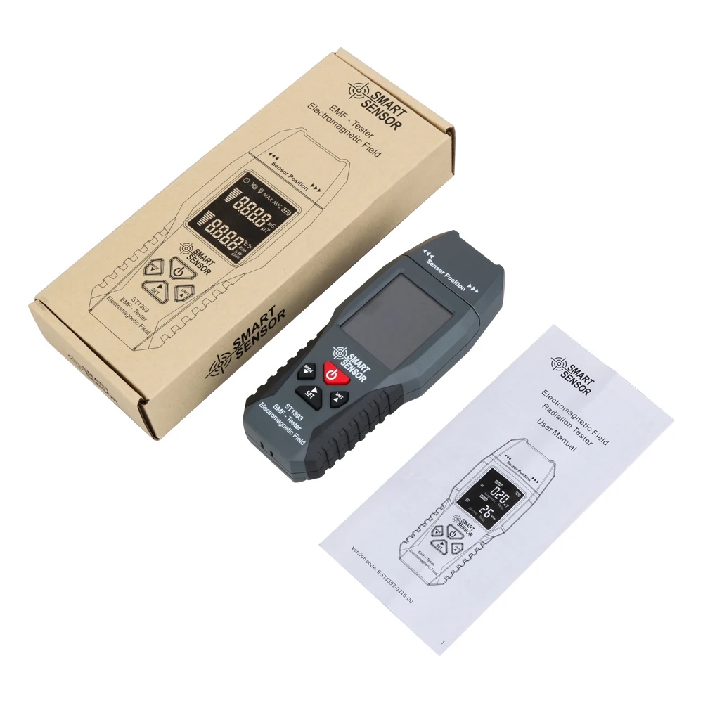 Handheld Digital EMF Meter Mini Electromagnetic Field Radiation Detector Color LCD Electric Strength Tester Home Safe