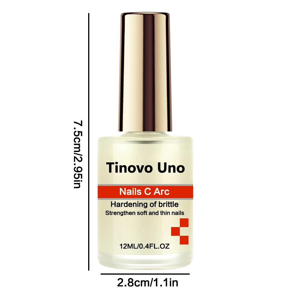Tinovo Uno Nails C Arc Nail Hardener Keratin Protein Strengthener Natural Dry 12ml Healthy Growth Oil Repair Thin Brittle Nails
