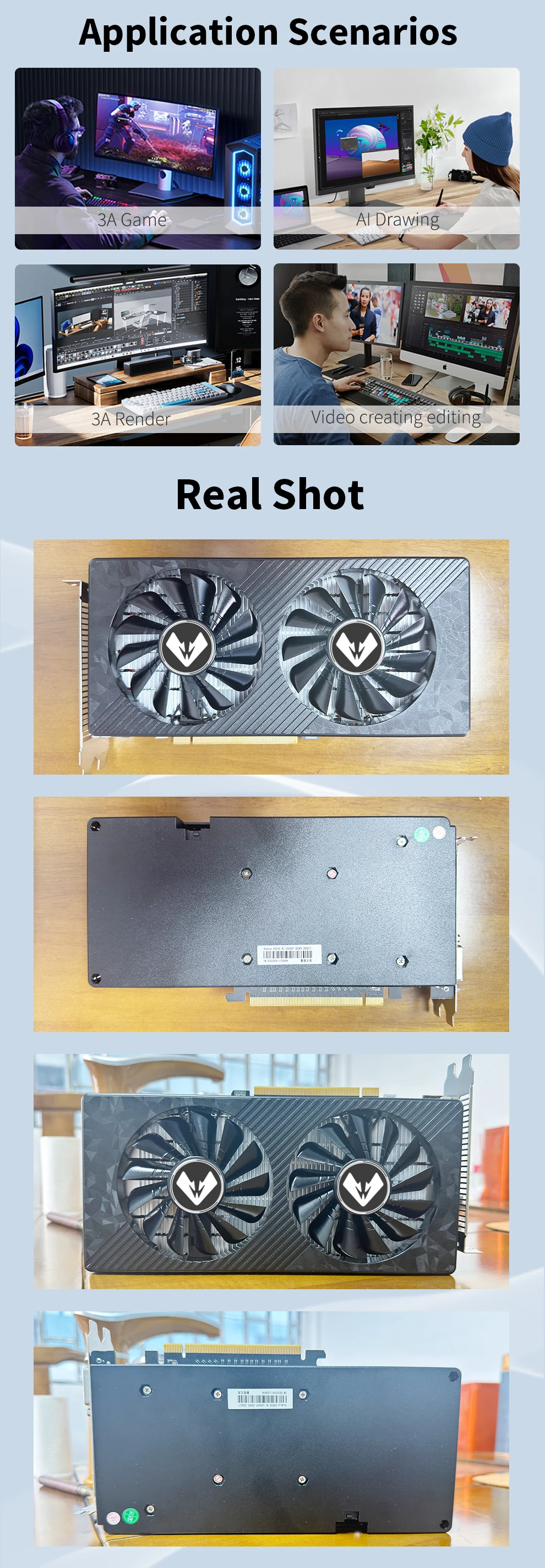 Placa de Vídeo AMD Radeon RX 590 sendo usada