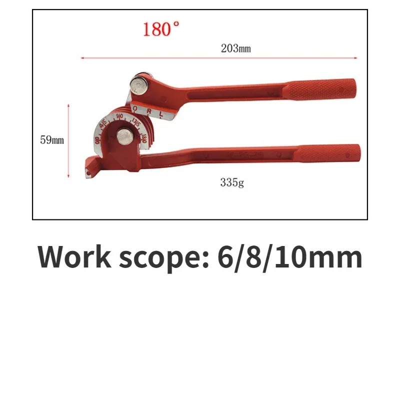 Tube Bender Manual Three-slot Pipe Bender Air Conditioning Copper Pipe Aluminum Manual Bender Can Bend 6mm8mm10mm Copper