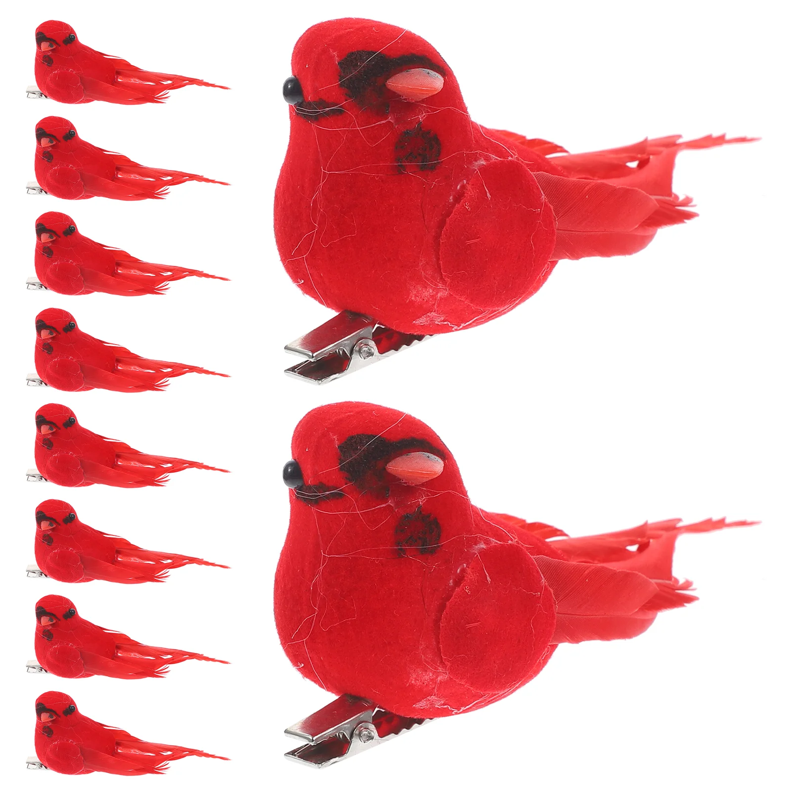 

Red Christmas Cardinal Birds Wreath Garland Christmas Xmas Tree Figurine Figure Adornment Ornament Statue for Decoration