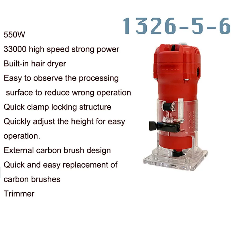 Trimming Machine 6mm Small Industrial-grade Trimming Machine Woodworking Engraving Slotted Bakelite Milling  Great Power Tools