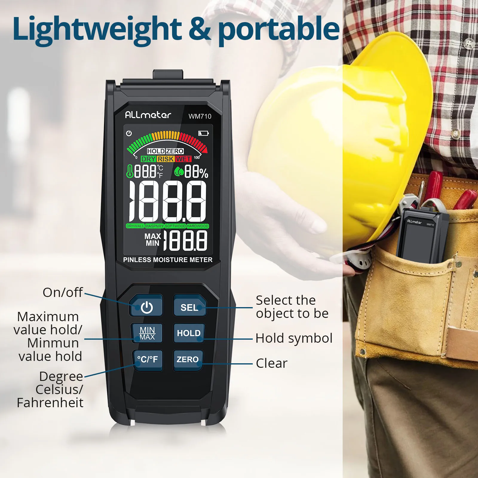 ALLmeter  Ʈ ɸ  跮, м , ÷ LCD ˶ , Ȧ ,  跮, 20-40mm