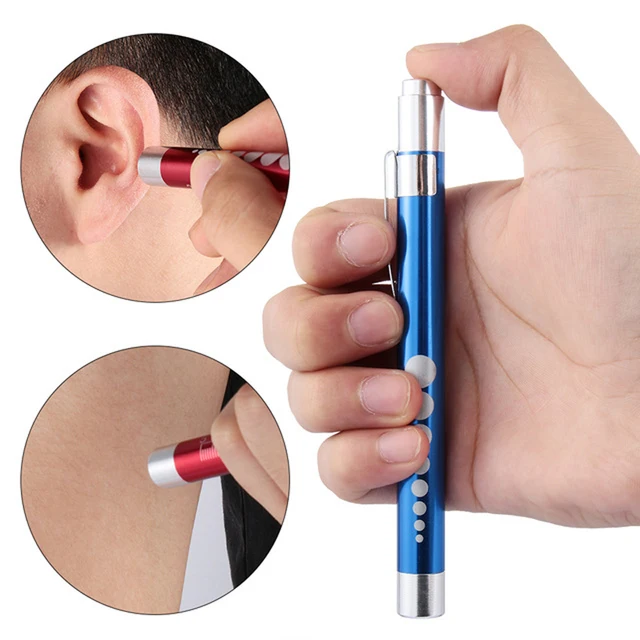 8PCS First Aid Pen Pocket Medical Penlight Torch Light Otoscope  Ophthalmoscope LED Flashlight for Eye Dental Throat Check