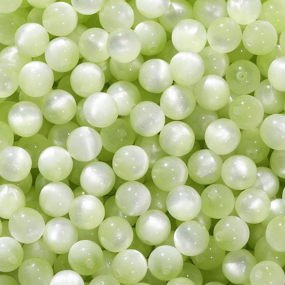 Colorful Resin Round Spacer Beads for Handmade Jewelry and Accessories - 10/20Pcs/Lot