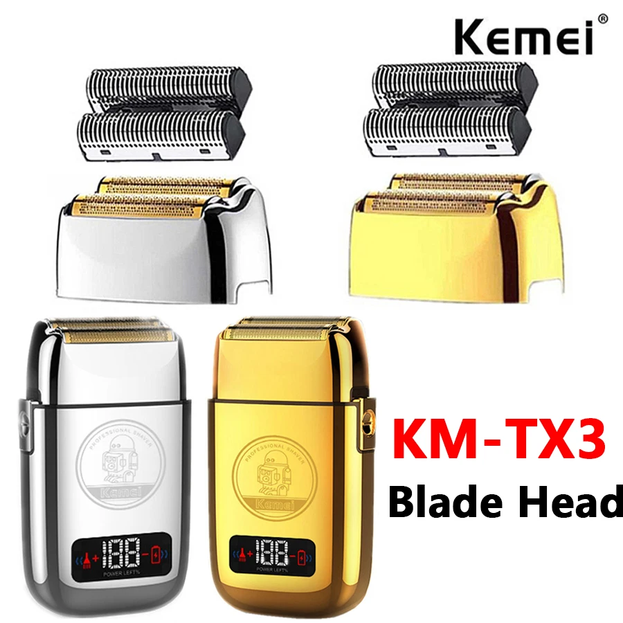 Kemei Professional Replacement Foil and Cutter Blades Set Suitable For Kemei TX3 Shaver Original Electric Shavers Blades high quality professional hair clipper replacement 3d intelligent floating shaving blades shaver head sets for men gold sliver