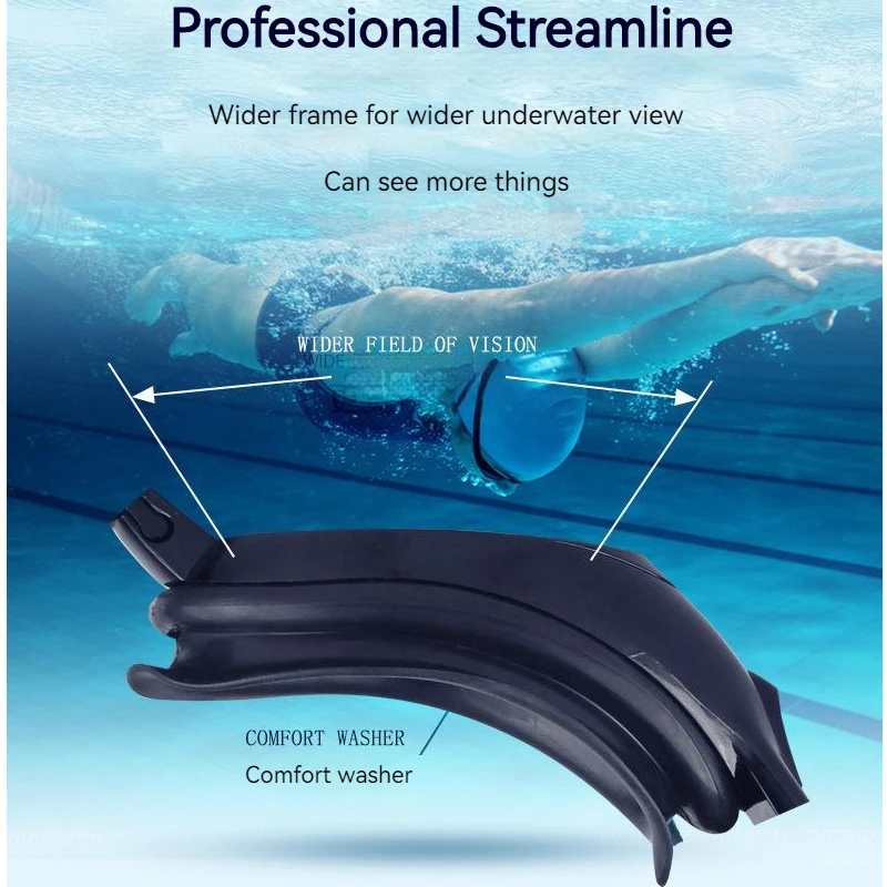 Anti-Fog Myopia Swim Eyewear Waterproof Swimming Diving Goggles Water Sport Glasses Farsightedness/Astigmatism Degree