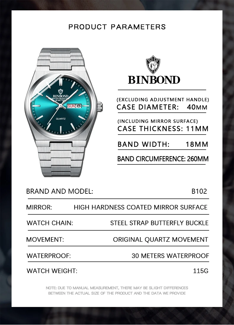 BINBOND B102 Men's Watch description image 10