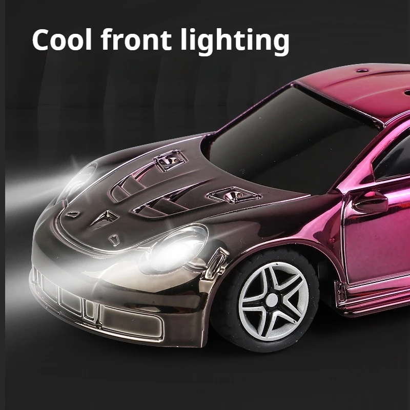 New Product Selling 1:43 Mini Size Rc Car Gold Plated With Lights Remote Control Racing Cars Model Charging Boys Toys For Child 4