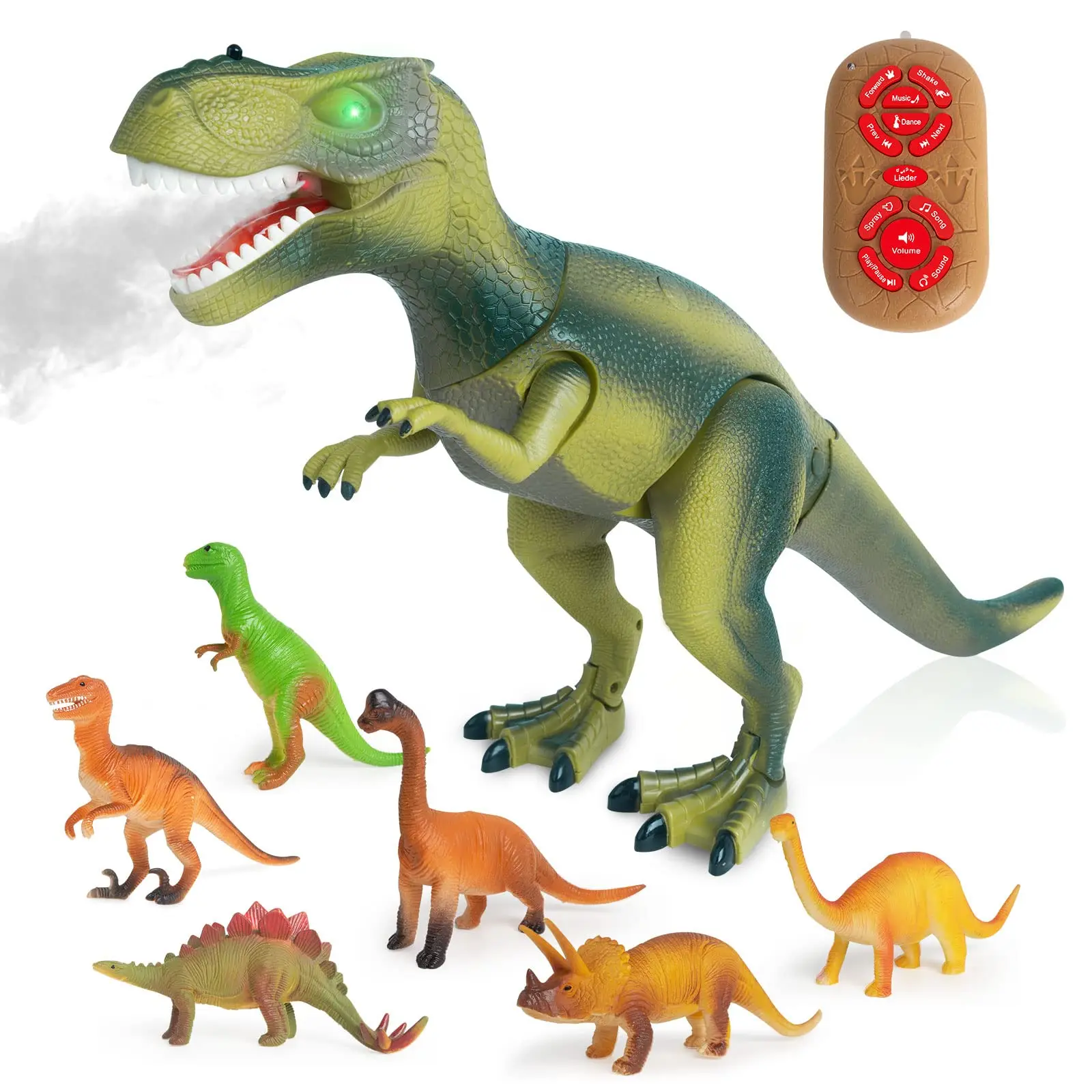 Remote Control Dinosaur Toy Spray Walking Tyrannosaurus Rex Roaring LED Light Children Dinosaur Toy Boy Girl Birthday Gift 6