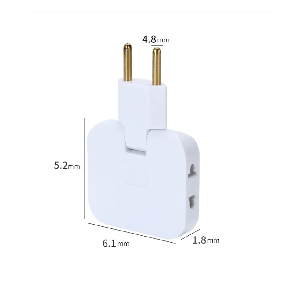 Power strip EU Plug 3 AC Outlet Power Strip Multiprise 1 Convert 3 Extension Electrical Socket 180&deg; Rotating Fulfillment Socket AC Adapter