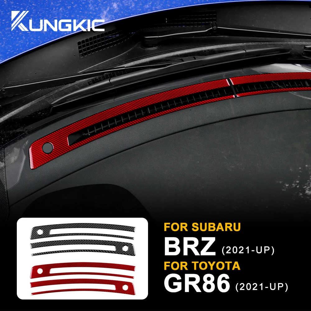 

Отделка из натурального мягкого углеродного волокна для Subaru BRZ, Toyota GR86 2021 2022 2023, центральная консоль, аксессуары для защиты от запотевания