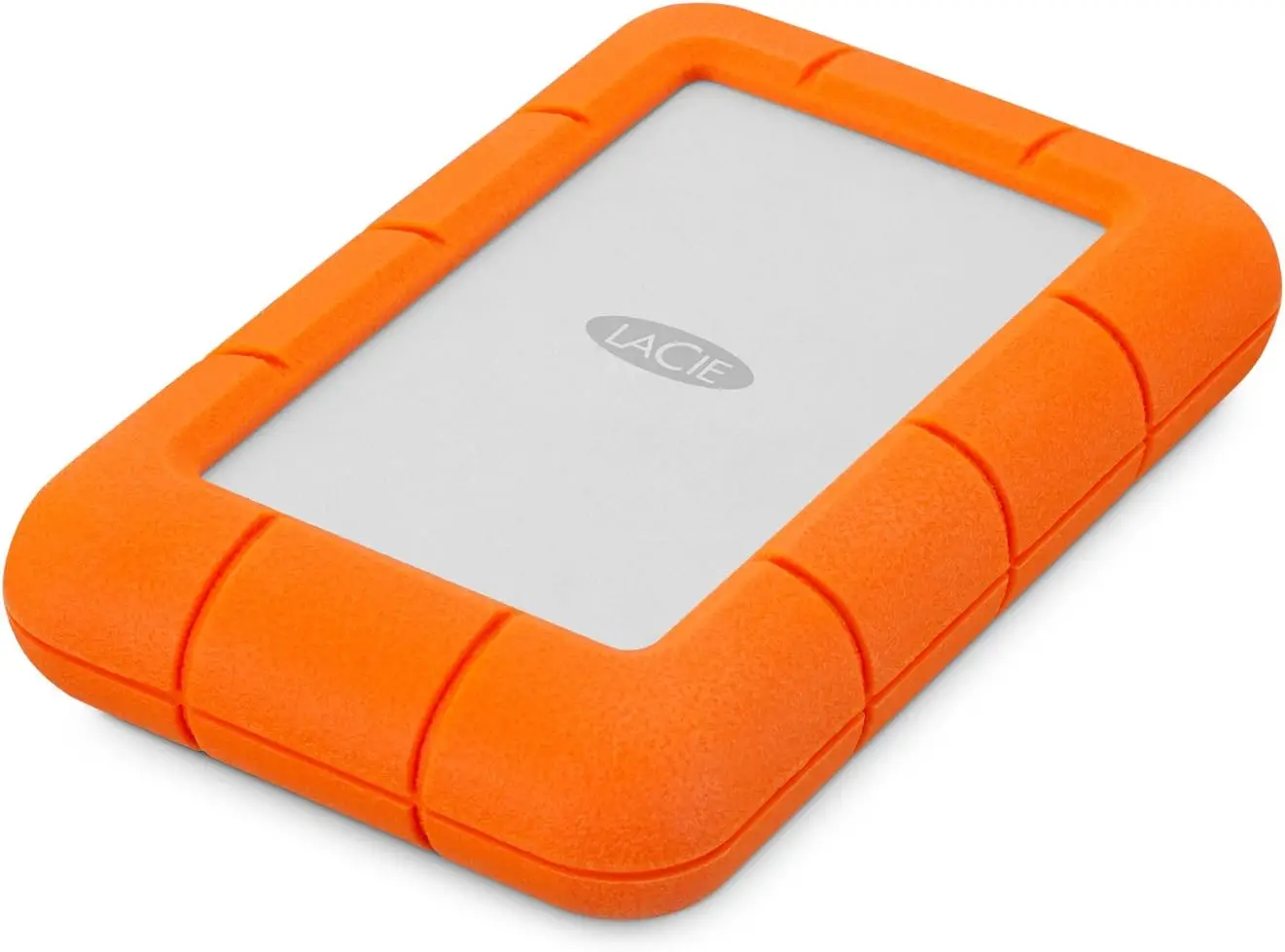 5TB Rugged Portable External Hard Drive USB 3.0/2.0 Compatible Shock Dust Rain Resistant for Mac PC Orange Grey
