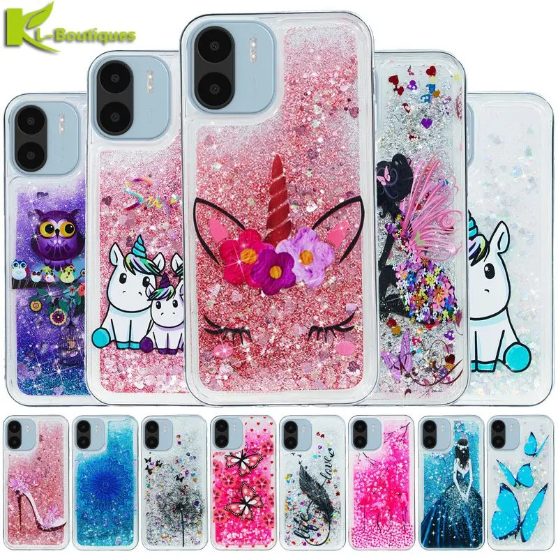 Per Xiaomi Redmi A1 Custodia Cartoon Unicorn Pattern Dynamic Liquid Phone Case Per Xiomi Xiaomi Redmi A1 Cover Redmia1 A 1 A2 Fundas