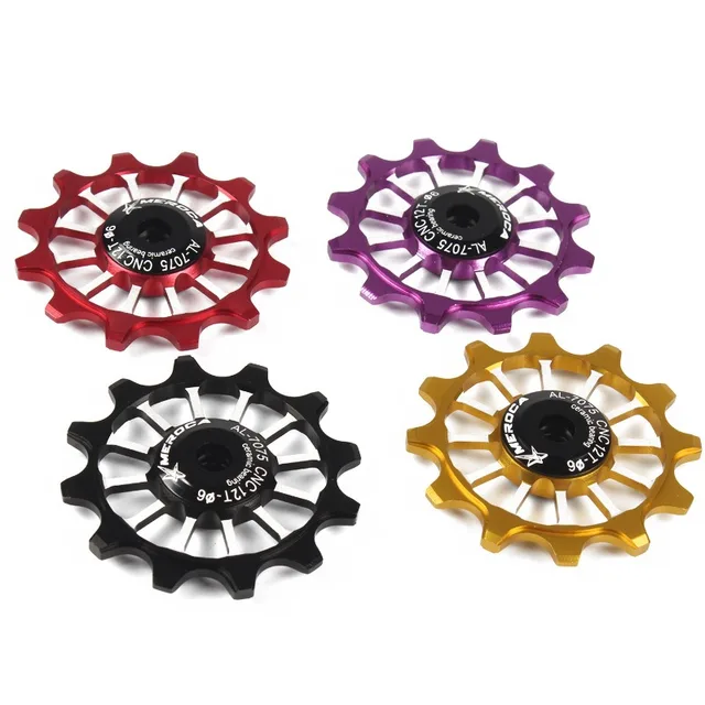 Puleggia Deragliatore Posteriore Ceramica - 12T/14T, Per Bici Strada, MTB, BMX, Con Manicotto Riduttore - Foto 4