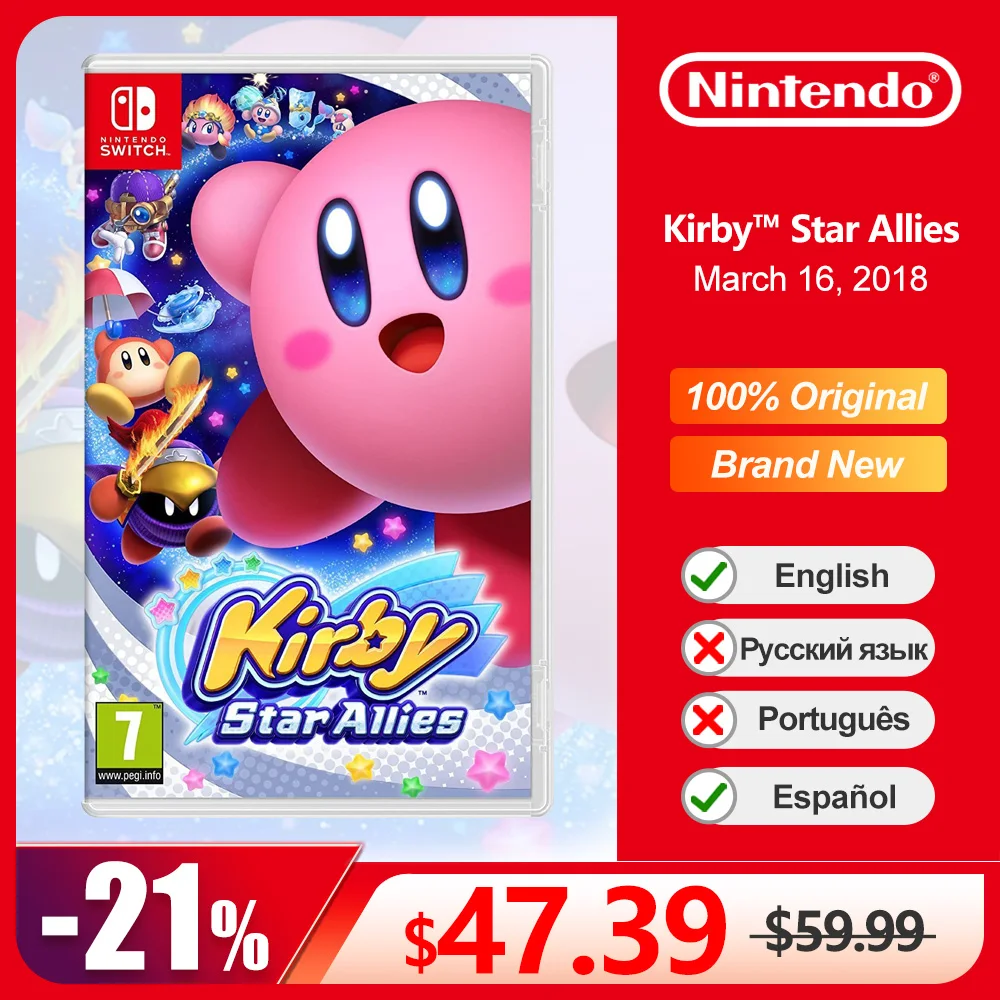 Kirby Star Alials Nintendo Switch Game Deals 100% Ufficiale Originale Gioco Fisico Card Action Genere Per Switch Oled Lite