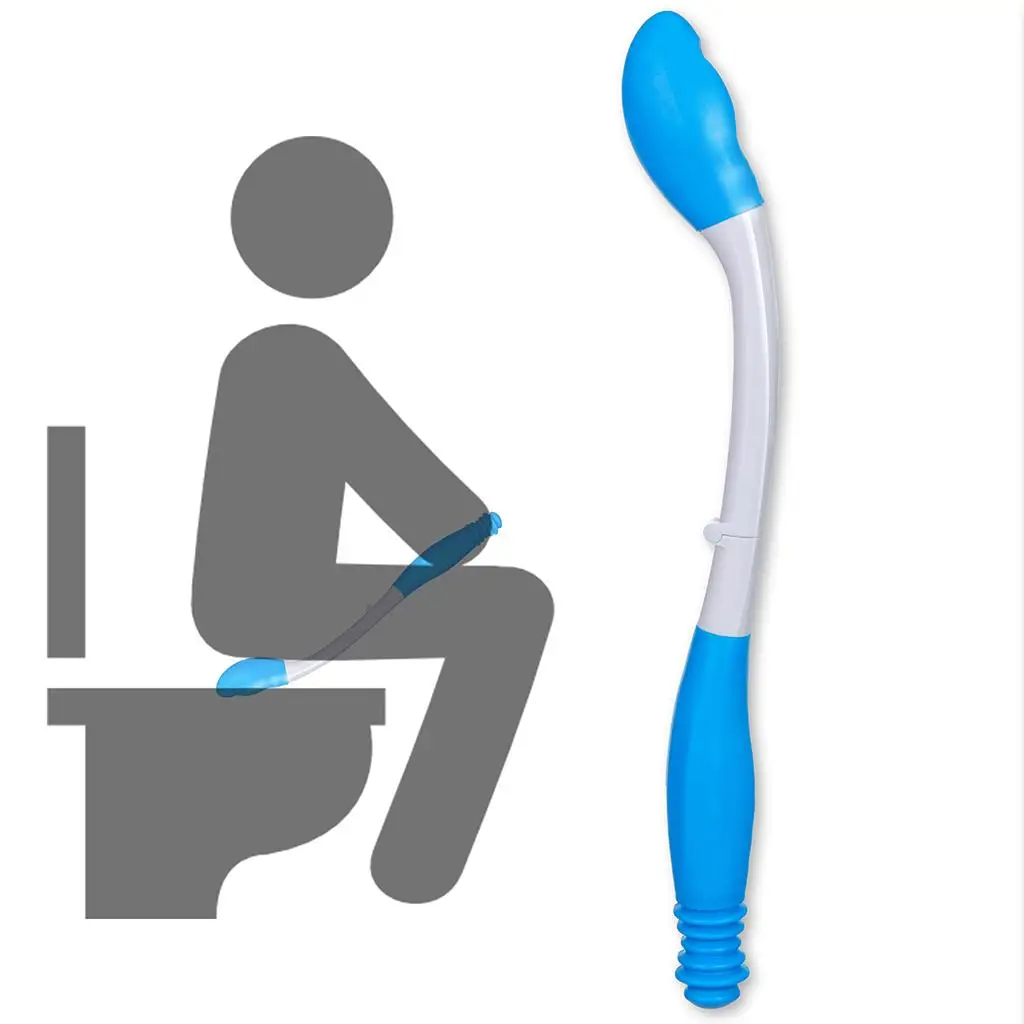 Toilet Aids for Wiping Bathroom Wipe Assistance Bottom Long Handle Reach Comfort Wiper Self Wipe Assist Holder Toilet Paper Grip toilet wiping aid