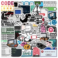 10/50PCS Funny Programming Meme Stickers Java JS Php Docker Html Cloud Language Decals Computer Laptop 404 Network Error Sticker 1