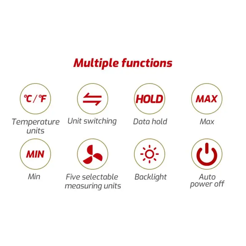Профессиональный цифровой анемометр oftailty ‌ Измерение скорости ветра для
