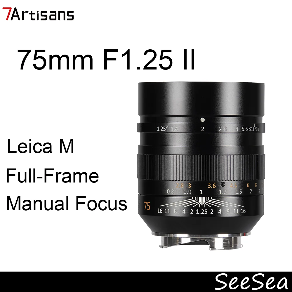 7Artisans 75mm F1.25 II 풀프레임 수동 초점 렌즈 (라이카 M 마운트용)