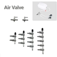 1 2 3 4 5 Way Aquarium Air Splitter Valve Fish Tank Air Pump Flow Splitter Distributor Pump Valve Tap Lever Control Switch Valve 1
