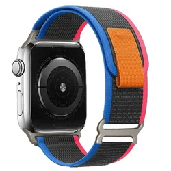 Premium Trail Loop Strap for Smartwatches - Sleek and Versatile Bracelet Band (25 - blue black red)