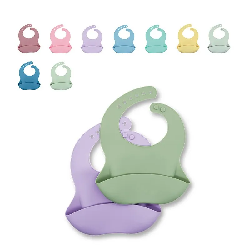 Waterproof Baby Bibs Baby Stuff Cute Cartoon Animal Printed Kids Bib Girl Boy Adjustable Soft Silicone Bib Baby Feeding Stuff 3