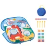 Toy Sports Double Sided Dart Board for Kids Bean Bag Toss Game 3 in 1 Portable Throw Ball Sport Game Best Gift for Kid B 1