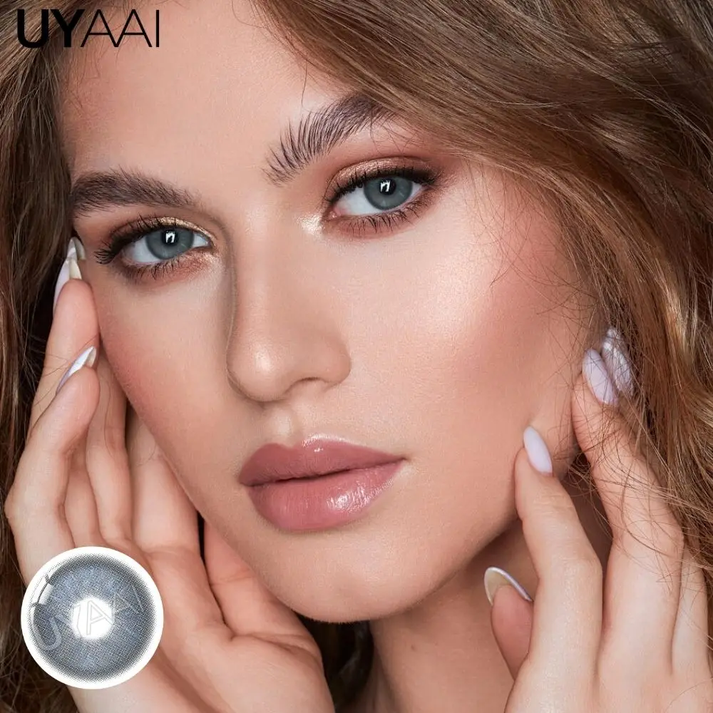 Enhanced Natural Look Colored Contact Lenses for Women, 1 Pair - Brown & Gray Options