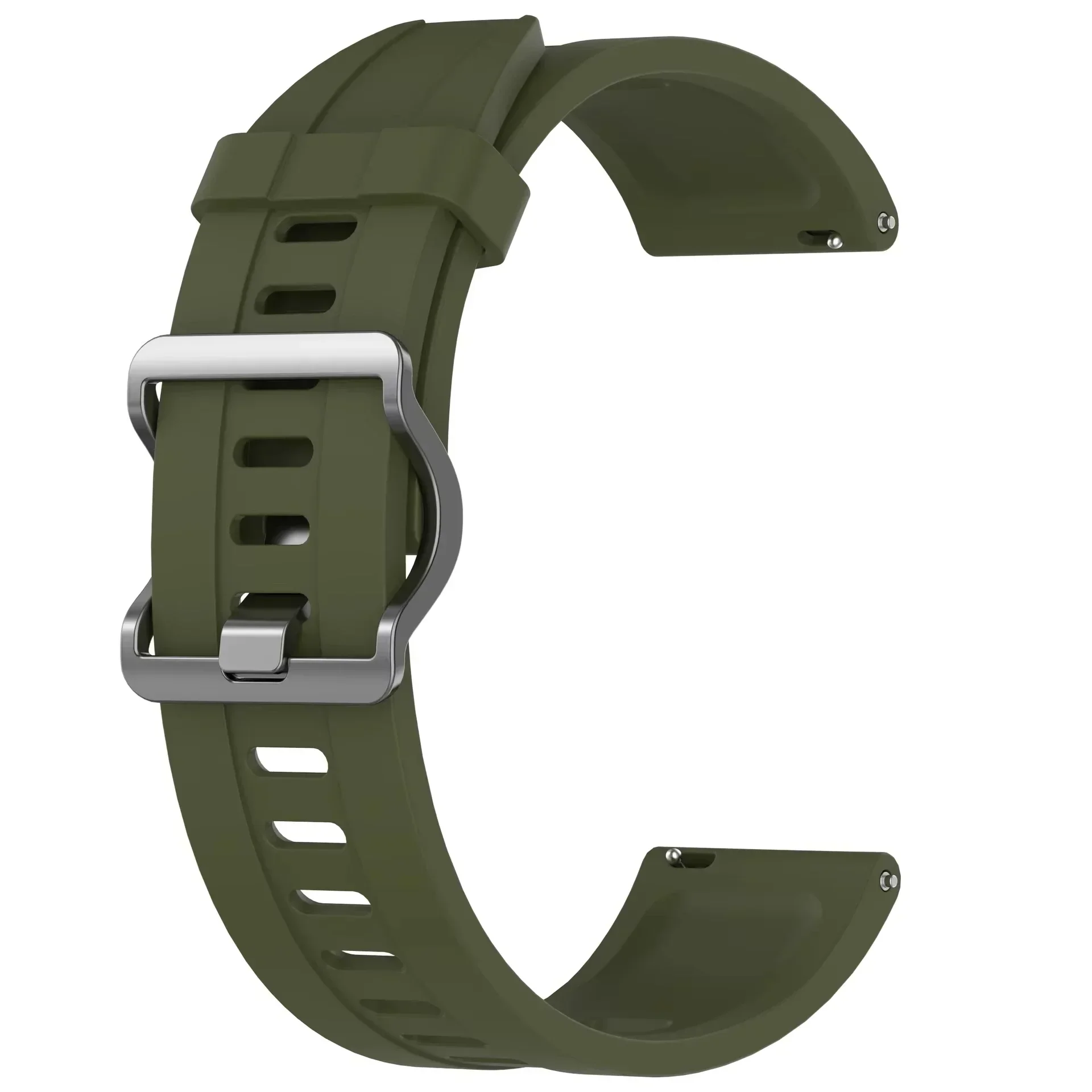 Breathable Silicone Sports Wristband - 22mm Strap in Various Colors