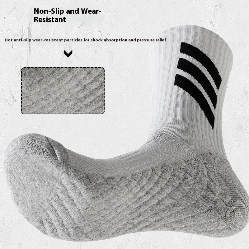 زوج واحد من الجوارب الرياضية للجنسين قابلة للتنفس وسريعة الجفاف ومضادة للانزلاق وماصة للعرق في الهواء الطلق والجري وكرة السلة وركوب الدراجات