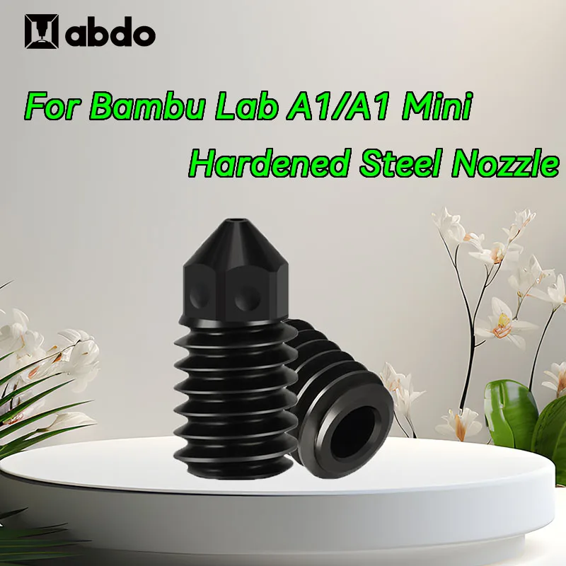 Für Bambu Lab A1/A1 Mini Düse 0,2/0,4/0,6/0,8mm Austauschbare gehärtete stahl Düse Bambus A1 Mini düsen 3D Drucker Teile