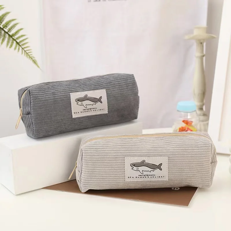 pencil cases pen storage bag stationery box cute shark for girls school student