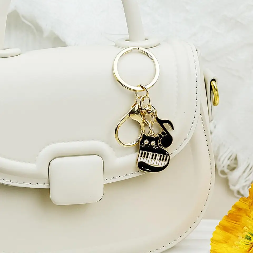 2 Pcs Porte-clés En Acier Inoxydable Aux Femmes Uniques Sympas Pendentif