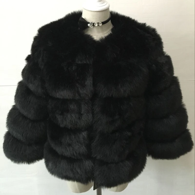 Rimocy 2021 High Quality Faux Fur Coat Women Winter Thicken Warm Fluffy Jacket Woman Long Sleeve Cropped Fur Coats Plus Size 4XL ladies long puffer coat Coats & Jackets