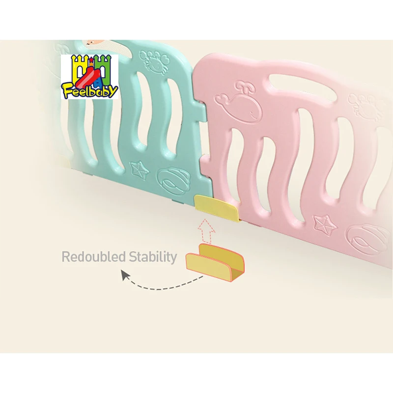 Feelbaby play babies colorful play mat with ball fence