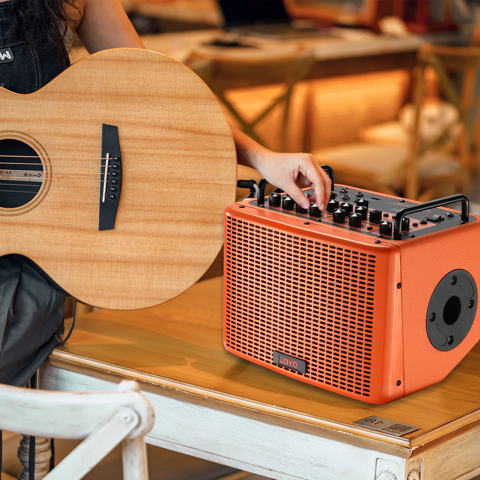 

40W Acoustic Guitar Speaker Rechargeable Portable Electric Guitar Amp OTG/Type-C 3.5mm