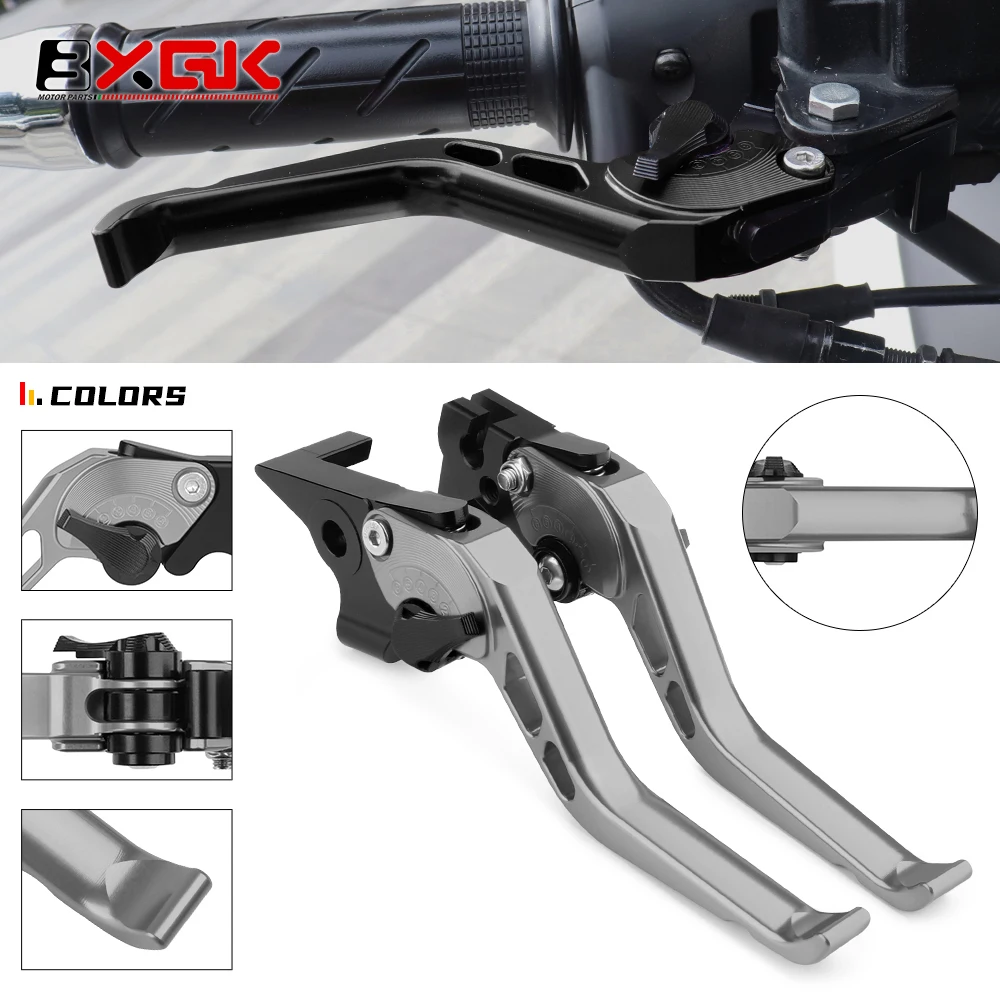 NUOVO Per Piaggio Vespa GTS LX LXV 50 125 150 250 300 300ie Accessori Moto Leve Freno Frizione Corte Regolabili - immagine 2