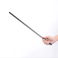 50CM Flat Fibre Long Straight Whip Riding Crop Flogger Black Matte Finish Handle Cover Paddle Slapper for Horse Training 1