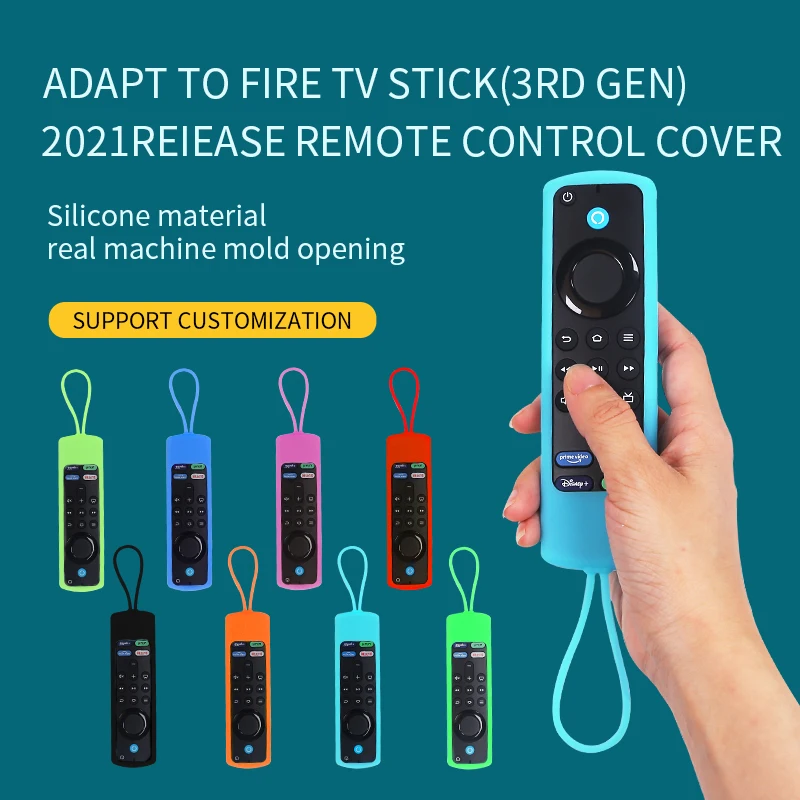 Protective Silicone Case for Fire TV Stick 4K MAX/ 3rd Gen /4K Remote Control Drop Proof Dust Proof silicone remote case silicone remote sleeve silicone remote cover silicone case protector remote controller cover
