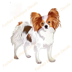 Fuzhen – décalcomanies de voiture, accessoires extérieurs pour Papillon chien, autocollant de moto, climatiseur, ordinateur portable, planche de surf 