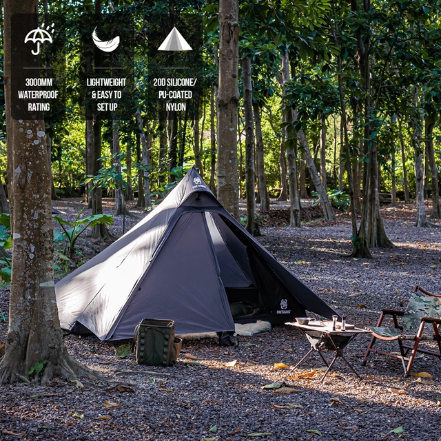 Aanpassen Dageraad overdracht Onetigris Tetra Camping Tent 1-2 Person 3000mm Waterproofed Lightweight  Backpacking Tipi Tent | Inner Mesh Tent Option Available - Tents -  AliExpress